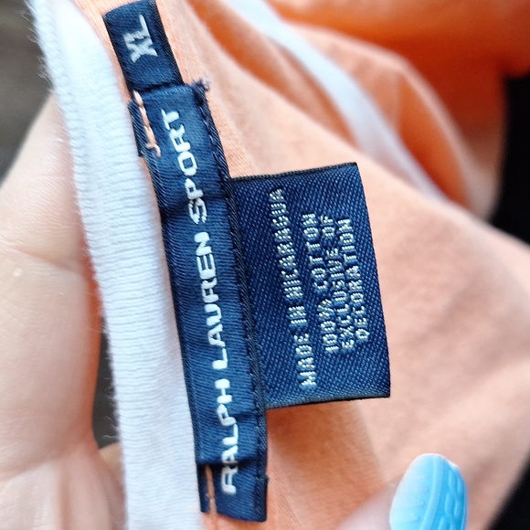 Ralph Lauren Sport Orange And White Short Sleeve Shirt Size XL - Picture 5 of 5